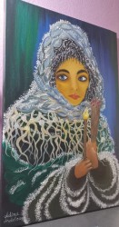 fetita cu chibrituri 40 x 60 cm