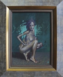 Portret - pictura in ulei pe panza, autor Andrei Damo